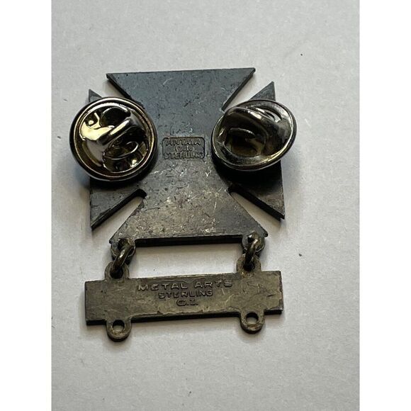 Vintage Sterling Silver Rifle Marksmanship Badge Pin GI Antaya - Picture 7 of 7